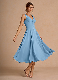 Vestido Azul Acero Midi Delyla image4
