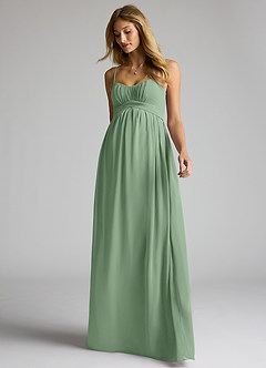 Azazie Llana Maternity Bridesmaid Dresses A-Line Chiffon Floor-Length Dress image3