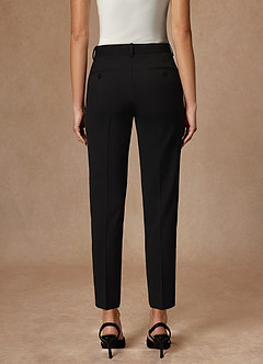 front Victoria Czarny Elegancki Garnitur Ze Spodniami O Pełnej Długości