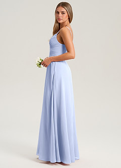 Azazie Terese Abiti da Damigella Abito A-Line in Chiffon Plissettato Ghiaccio image4