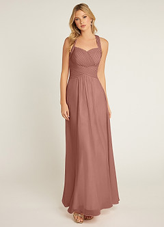 Azazie Claudia Bridesmaid Dresses Cedar Rose A-Line Sweetheart Neckline Chiffon Dress image1