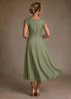 Azazie Crista Kleider für die Brautmutter A-Linie Spitze Chiffon Kleid Pistazie image2