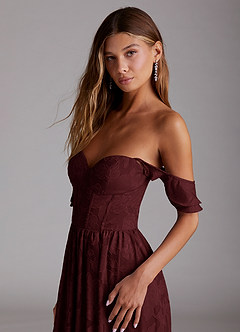 Denisse Wine Corset Maxi Dress image6