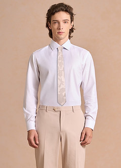 front Floral Burnout Wedding Skinny Tie