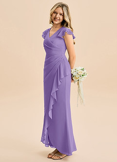 Azazie Julie Junior Tahiti Mermaid Ruched Chiffon Dress image3