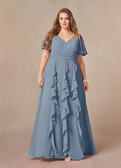 Azazie Watson Mother of the Bride Dresses Twilight A-Line V-Neck Chiffon Dress image6
