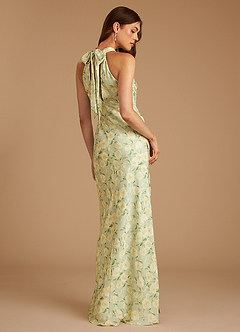 Azazie Doretta Robes de demoiselle d'honneur Robe Sirène en Floral Rêveur Plissée Sauge Rêveuse Florale image6