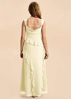 Azazie Sloane Junior Lemon Sorbet A-Line Sweetheart Neckline Chiffon Dress image2