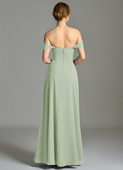Azazie Oasis Bridesmaid Dresses Dusty Sage A-Line with Pockets Chiffon Dress image8
