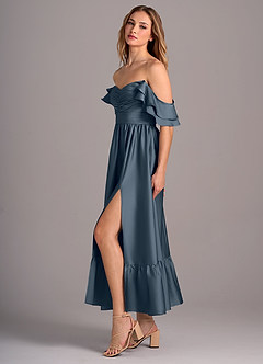 Azazie Anaya Bridesmaid Dresses Twilight A-Line Sweetheart Neckline Stretch Satin Convertible Dress image4