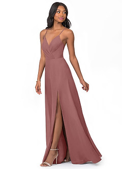 Azazie Everleigh Bridesmaid Dresses Desert Rose A-Line Sweetheart Pleated Chiffon Dress image6