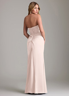 Azazie Lucille Bridesmaid Dresses Blushing Pink Mermaid Strapless Stretch Satin Convertible Dress image2