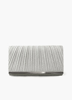 front Pleats Elegant Clutch Bag