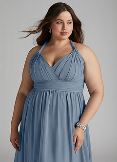 Azazie Ashia Final Sale Twilight A-Line Pleated Chiffon Dress image10