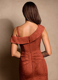 Azazie Hamptons Suknie dla Matki Panny Młodej Linia A Pofałdowany Kwiatowe wypalenie Długość podłogi Sukienka image7