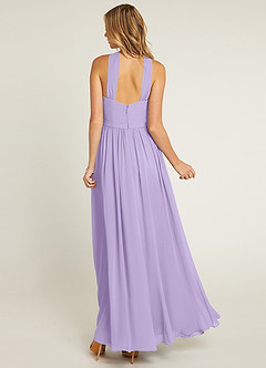 Azazie Jacey Final Sale Lilac A-Line Pleated Chiffon Dress image4