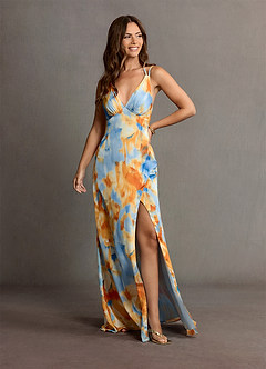 caribbean blue maxi dress Iris Tie Dress In Caribbean Blue 12 AU / 8 US