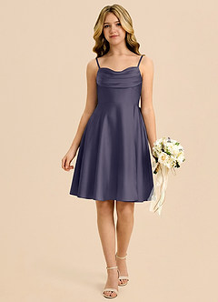 Azazie Bear Junior Stormy A-Line Sweetheart Neckline Stretch Satin Dress image1