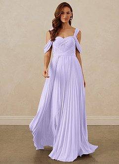 Christian Siriano Bridal for Azazie 1013 Bridesmaid Dresses Lilac A-Line Off the Shoulder Chiffon Dress image9
