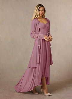 Azazie Anne Mother of the Bride Dresses Vintage Mauve Sheath Sweetheart Sequins Lace Dress image3