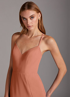Azazie Manila Bridesmaid Dresses MAI TAI Sheath V-Neck Chiffon Dress image6