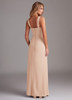 Azazie Denice Bridesmaid Dresses English Rose Sheath Pleated Chiffon Dress image6