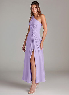 Azazie Brooke Jurken voor bruidsmeisjes Jurk van Chiffon met A-Lijn One-Shoulder Lila image3