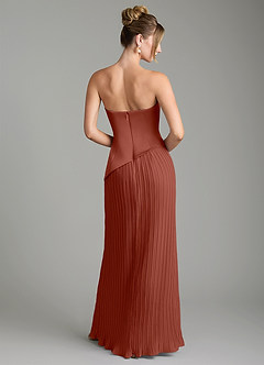 Azazie Tierney Bridesmaid Dresses Auburn A-Line Strapless Chiffon Convertible Dress image13