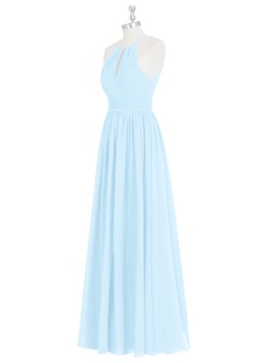 Azazie Cherish Bridesmaid Dresses A-Line Pleated Chiffon Floor-Length Dress image8