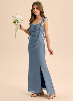 Azazie Jessamine Junior Twilight Mermaid Sweetheart Neckline Chiffon Dress image6