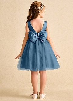 Azazie Jani Flower Girl Dresses Bermuda A-Line Bow Tulle Dress image1