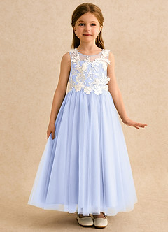 Azazie Mixie Flower Girl Dresses Lavender Ball-Gown Lace Dress image5