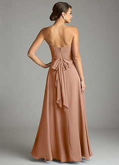 Azazie Tamira Suknie dla druhen Linia A Pofałdowany Szyfon Do ziemi Sukienka image4