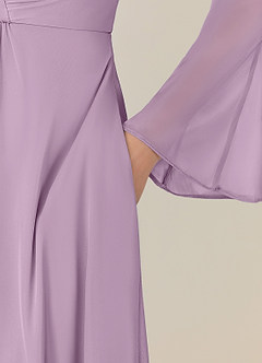 Azazie Teraso 신부의 어머니 드레스 A라인 망사 무릎 길이 드레스 image8