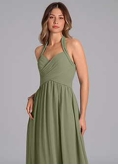 Azazie Darlyn Bridesmaid Dresses Pistachio A-Line Sweetheart Neckline Chiffon Dress image7