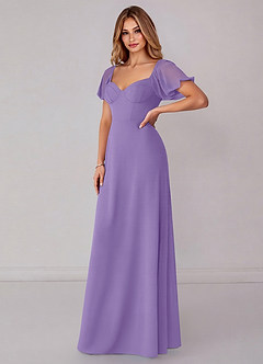 Azazie Fatima Bridesmaid Dresses Tahiti A-Line with Pockets Chiffon Dress image4