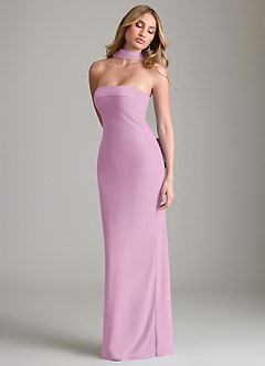 Azazie Lusinda Bridesmaid Dresses Candy Pink Mermaid Off the Shoulder Chiffon Convertible Dress image7