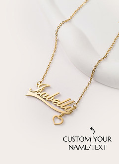 front Collar con nombre personalizado y corazón