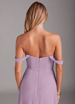 Azazie Aaron Bridesmaid Dresses Wisteria A-Line Off the Shoulder Chiffon Convertible Dress image8