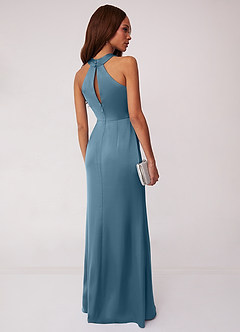 Barbie ♥ Azazie Bridesmaid Dresses Bermuda Sheath Stretch Satin Dress image2