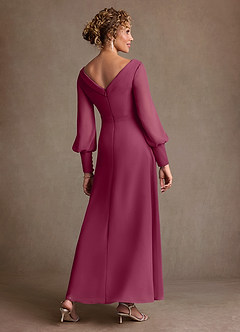 Azazie Paterson Suknie dla Matki Panny Młodej Linia A Pofałdowany Szyfon Długość kostki Sukienka image2