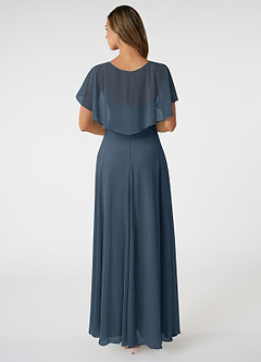 Azazie Jamie Bridesmaid Dresses Neptune A-Line Chiffon Dress image2