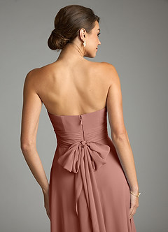 Azazie Tamira Suknie dla druhen Linia A Pofałdowany Szyfon Do ziemi Sukienka image5