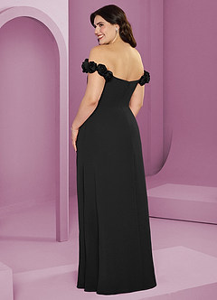 Barbie ♥ Azazie Jurken voor bruidsmeisjes Converteerbaar Jurk van Chiffon met A-Lijn Off the Shoulder Zwart image12