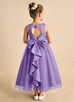 Azazie Solia Flower Girl Dresses Tahiti Ball-Gown Bow Tulle Dress image1