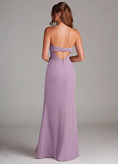 Azazie Leonis Bridesmaid Dresses Wisteria Sheath Strapless Chiffon Convertible Dress image5
