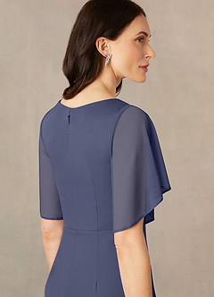 Azazie Selah Mother of the Bride Dresses Stormy A-Line V-Neck ruched Mesh Dress image5