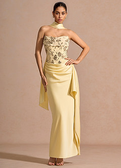 vestido Maxi Lantejoulas Douradas Aspasia image5