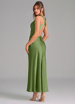 Azazie Evadne Brautjungfernkleider Etui Plissee Stretch-Satin Kleid Wacholder image2