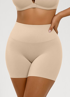 front Shorts moldeadores sin costuras de cintura alta con control de abdomen